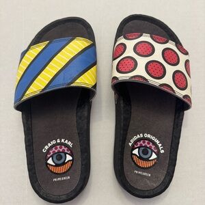 Adidas Adilette Boost ‘Being Green with Craig and Karl’ Multicolor Slides Mens 5